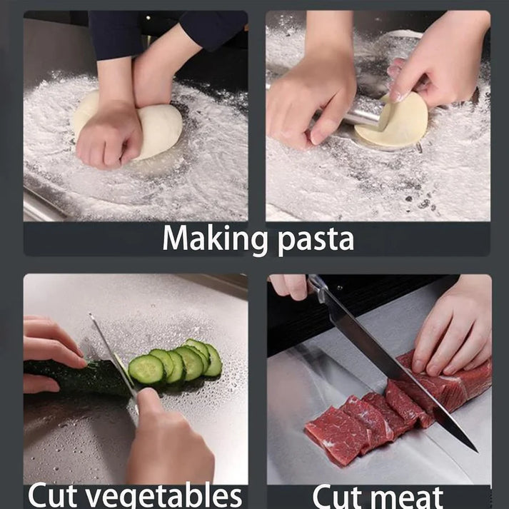 Premium Food-Grade Stainless Steel Cutting Board For Kitchen Counter