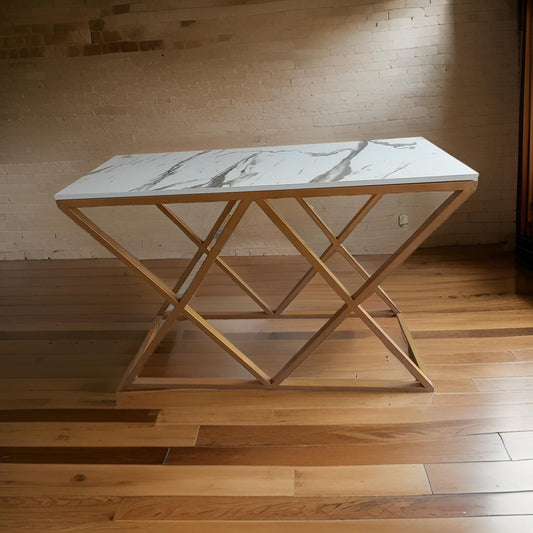Metal Console Table for Home Décor | End Table Side Table Bedside Table Living Room & Bedroom Office Home.