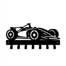 Formula 1 Racing Car Metal Wall Key Holder