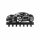 Modern Supercar Silhouette Metal Wall Key Holder