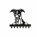 Greyhound Dog Profile Metal Wall Key Holder