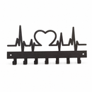 Heartbeat EKG Lifeline Metal Wall Key Holder