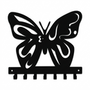 Elegant Majestic Butterfly Metal Wall Key Holder