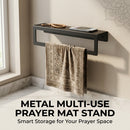 2-in-1 Metal Quran Stand + Metal Multi-Use Prayer Mat Stand