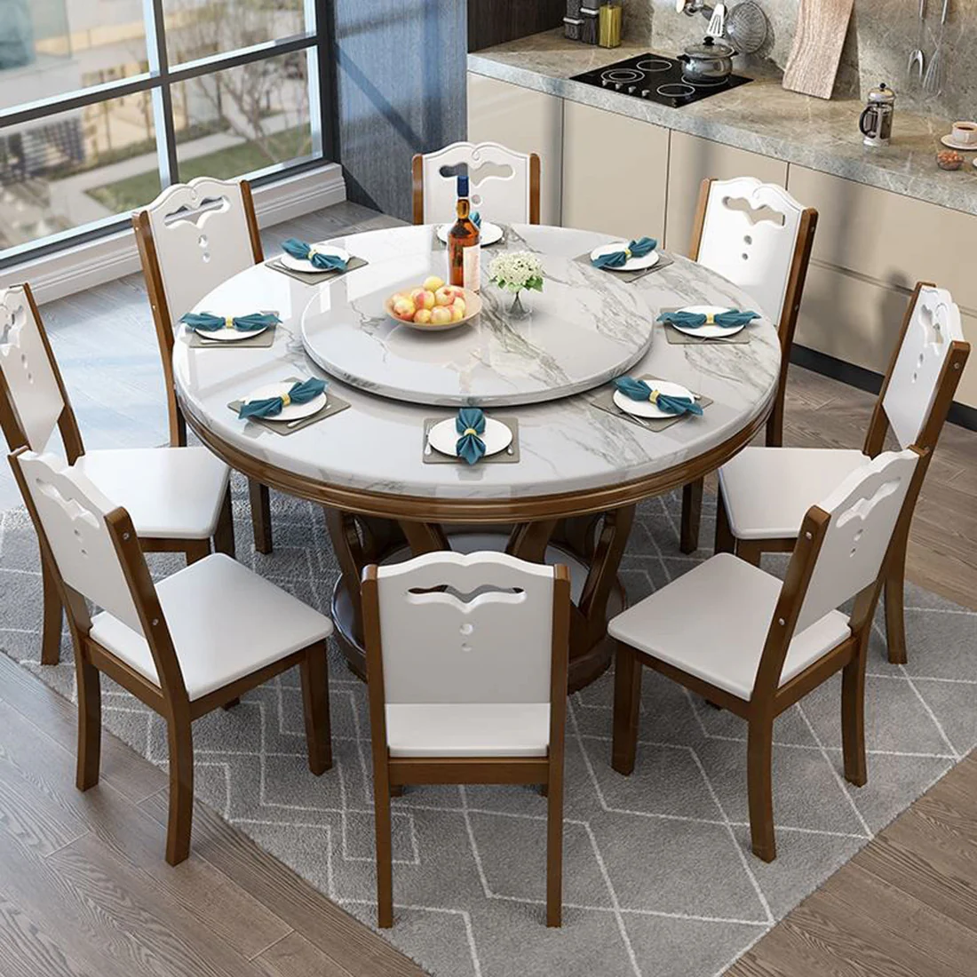 360 Rotating Modern Dining Table for Restaurants and Marquees